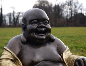 Buddha-Figur, Kunstharz, 60 cm