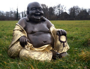 Buddha-Figur, Kunstharz, 60 cm